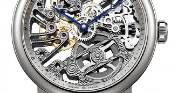 Часы наручные мужские Aerowatch 50931 AA01, механика с ручным заводом, скелетон, коричневый кожаный ремешок