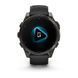 Смарт-годинник Garmin Fenix 8 &ndash; 47 мм, AMOLED Sapphire, титан з DLC-покриттям Carbon Gray та силіконовим ремінцем чорного/сірого кольору