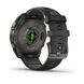 Смарт-годинник Garmin Fenix 8 &ndash; 47 мм, AMOLED Sapphire, титан з DLC-покриттям Carbon Gray та силіконовим ремінцем чорного/сірого кольору