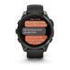 Смарт-годинник Garmin Fenix 8 &ndash; 47 мм, AMOLED Sapphire, титан з DLC-покриттям Carbon Gray та силіконовим ремінцем чорного/сірого кольору