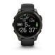 Смарт-годинник Garmin Fenix 8 &ndash; 47 мм, AMOLED Sapphire, титан з DLC-покриттям Carbon Gray та силіконовим ремінцем чорного/сірого кольору