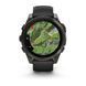Смарт-годинник Garmin Fenix 8 &ndash; 47 мм, AMOLED Sapphire, титан з DLC-покриттям Carbon Gray та силіконовим ремінцем чорного/сірого кольору