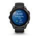 Смарт-годинник Garmin Fenix 8 &ndash; 47 мм, AMOLED Sapphire, титан з DLC-покриттям Carbon Gray та силіконовим ремінцем чорного/сірого кольору