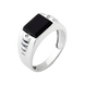 Чоловічий перстень срібний з чорним оніксом Квадро 19 2