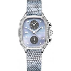 Часы наручные женские Claude Bernard 10800 3P NAGIN, кварцевый хронограф с кристаллами Swarovski