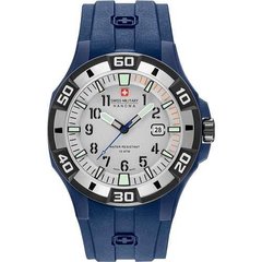 Часы наручные мужские Swiss Military-Hanowa 06-4292.23.009.03 кварцевые, синий каучуковый ремешок, Швейцария