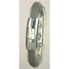 Часы наручные женские Continental 2001-207 кварцевые, прямоугольный корпус с фианитами, оригинальный браслет