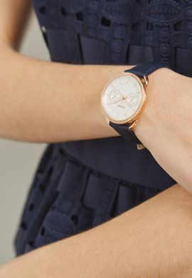 Часы наручные женские FOSSIL ES4394 кварцевые, кожаный ремешок, США