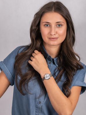 Годинники наручні жіночі DKNY NY2767 кварцові, браслет з літер, сріблясті, США