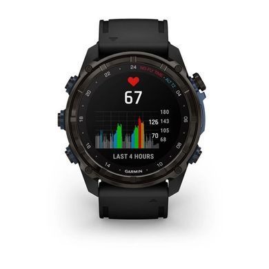 Смарт-годинник Garmin Descent Mk3i - 51 мм, титан Carbon Grey DLC з чорним силіконовим ремінцем + трансивер Descent T2