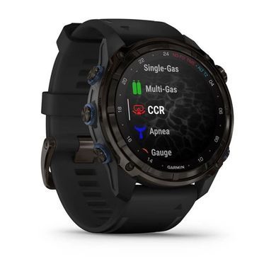 Смарт-годинник Garmin Descent Mk3i - 51 мм, титан Carbon Grey DLC з чорним силіконовим ремінцем + трансивер Descent T2