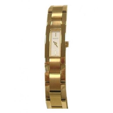 4605L 24605 g.-plated, white dial, g.-plated (Gucci)