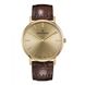 Часы наручные мужские Claude Bernard 20219 37J DI кварцевые, коричневый кожаный ремешок с тиснением "крокодил" 1