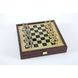 SK3GRE Manopoulos Greek Roman Period chess set with gold-silver chessmen/Green chessboard on wooden box 27cm 3