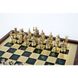 SK3GRE Manopoulos Greek Roman Period chess set with gold-silver chessmen/Green chessboard on wooden box 27cm 7