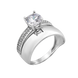 Серебряное кольцо двойное 3