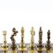S9CBRO Manopoulos Renaissance chess set with gold-brown chessmen / Brown chessboard 3