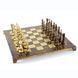 S9CBRO Manopoulos Renaissance chess set with gold-brown chessmen / Brown chessboard 1
