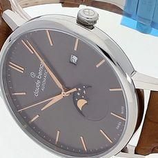 Часы наручные Claude Bernard 80501 3 GIR, механика - автоподзавод, лунный календарь, коричневый ремешок