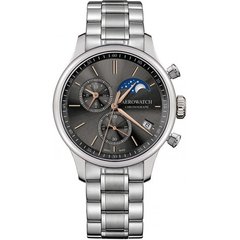 Годинник-хронографія наручні чоловічі Aerowatch 78986 AA02M кварцові, з датою і фазою Місяця, на сталевому