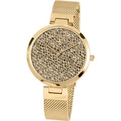 Часы наручные женские Jacques Lemans 1-2035K кварцевые, "миланский" браслет, цвет желтого золота, Австрия