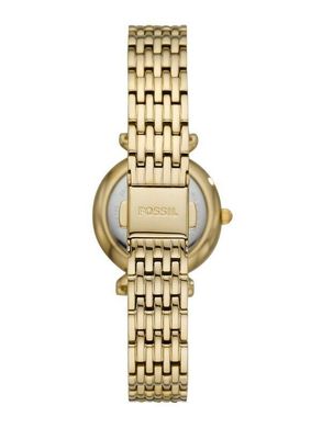 Часы наручные женские FOSSIL ES4735 кварцевые, на браслете, цвет желтого золота, США