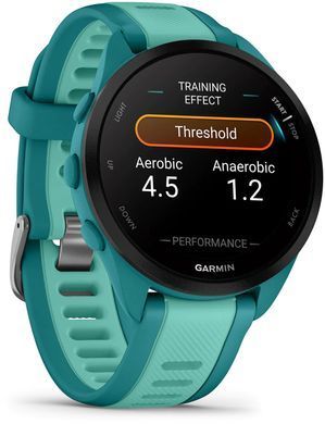 Смарт-часы Garmin Forerunner 165 Music, силиконовый ремешок цвета бирюзовый/аква