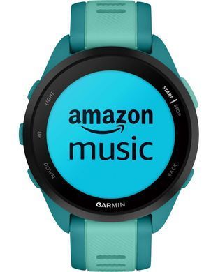 Смарт-часы Garmin Forerunner 165 Music, силиконовый ремешок цвета бирюзовый/аква