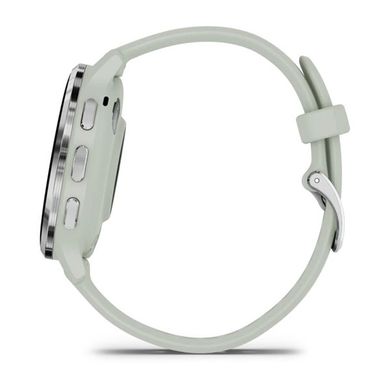 Смарт-часы Garmin Venu 3s, стальной серебристый безель с серым корпусом и силиконовым ремешком