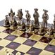 S12CRED Manopoulos Medieval Knights chess set with bronze-gold chessmen / Red chessboard 5