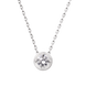 Колье серебряное минималистическое камень с цепочкой 1