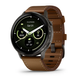 Смарт-годинник Garmin Venu 4 (45 мм) сланцевий із чорним силіконовим ремінцем і коричневим шкіряним ремінцем