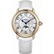 Часы наручные женские Aerowatch 43960 RO01 кварцевые с фазой Луны, ремешок кожаный белый 1