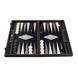 BSB1Manopoulos Handmade Inlaid Backgammon Pearly Grey Vavona Large with side racks 1