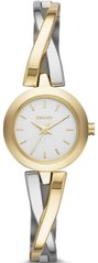 Часы наручные женские DKNY NY2171 кварцевые, переплетенный браслет, биколорные, США