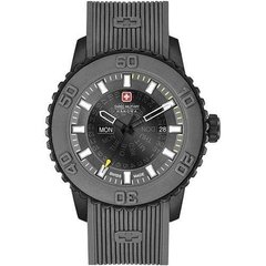 Часы наручные мужские Swiss Military-Hanowa 06-4281.27.007.30 кварцевые, черный каучуковый ремешок, Швейцария