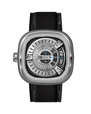 Часы наручные мужские SEVENFRIDAY SF-M1/01 с автоподзаводом, Швейцария (дизайн напоминает авиационную турбину)