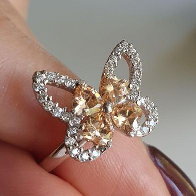Серебряное кольцо Бабочка