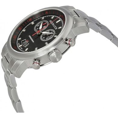 Часы-хронограф наручные мужские Aerowatch 87936 AA01M кварцевые с датой и тахиметром, на стальном браслете