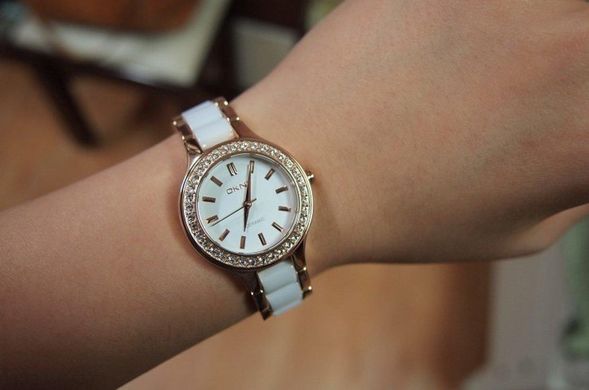 Часы наручные женские DKNY NY8141 кварцевые на браслете, сталь/керамика, США