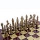 S9CRED Manopoulos Renaissance chess set with gold-brown chessmen/Red chessboard 4