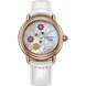 Годинники наручні жіночі Aerowatch 44960 RO16 кварцові на білому ремінці, перламутровий циферблат в кольорах 1