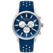 Часы-хронограф наручные мужские Claude Bernard 10222 3C BUARIN, кварцевые, на синем каучуковом ремешке 1
