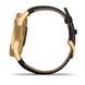 Смарт-годинник Garmin Vivomove Luxe золотавий 24K з чорним ремінцем з італійської шкіри 8
