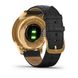 Смарт-годинник Garmin Vivomove Luxe золотавий 24K з чорним ремінцем з італійської шкіри 6