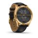 Смарт-годинник Garmin Vivomove Luxe золотавий 24K з чорним ремінцем з італійської шкіри 3