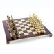 S9CRED Manopoulos Renaissance chess set with gold-brown chessmen/Red chessboard 1