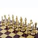 S9CRED Manopoulos Renaissance chess set with gold-brown chessmen/Red chessboard 5