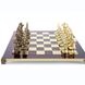 S9CRED Manopoulos Renaissance chess set with gold-brown chessmen/Red chessboard 2