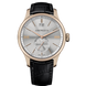Годинники наручні чоловічі Aerowatch 41985 RO02 кварцові, з великою датою, чорний шкіряний ремінець